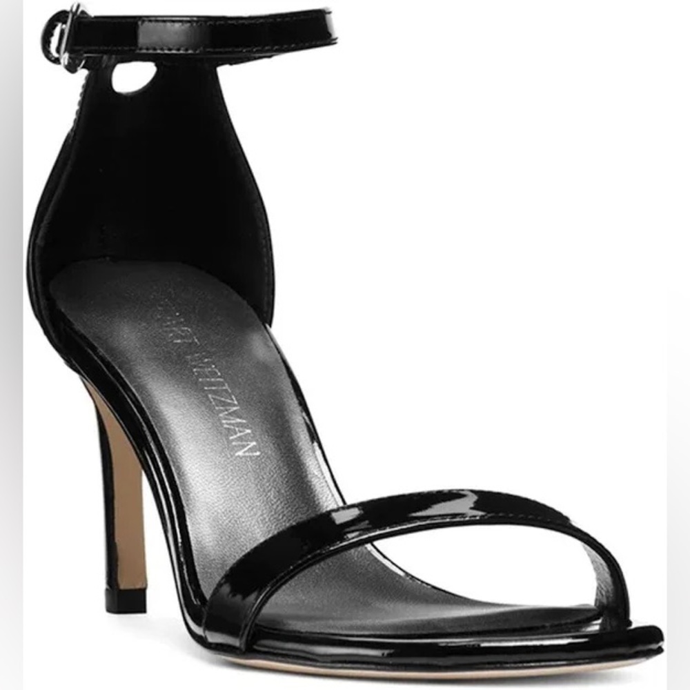 Stuart Weitzman NuNatural Black Patent Heels